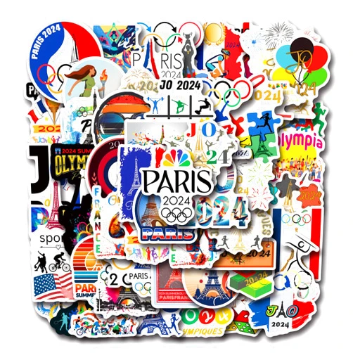 ABGAILZZ 55 PCS Olympics Stickers, Suitable for Skateboards, suitcases, laptops, Phone Cases, Water Bottles. Commemorative Significance