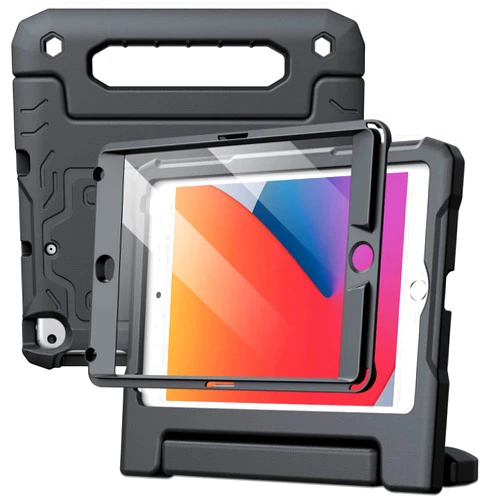 JETech Kids Case for iPad Mini 5/4/3/2/1 (7.9-Inch, 2019/2015/2014/2013/2012 Model) with Built-in Screen Protector, Shockproof Full-Body Handle Stand Tablet Protective Cover (Black)