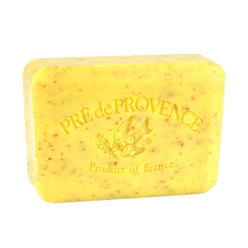 Pre de Provence Artisanal Soap Bar, Enriched with Organic Shea Butter, Natural French Skincare, Quad Milled for Rich Smooth Lather, Lemongrass, 8.8 Ounce