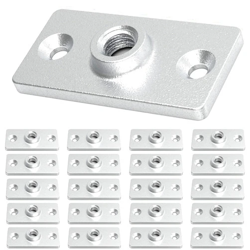 Fixirons 20 Pcs Ceiling Flange Hangers for 1/2 in. Threaded Rod DIY Plumbing, Industrial Decor Project, Galvanized Ceiling Flange Hanger Plate
