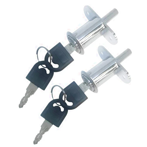 SMBBIT Cylindrical Length 32 mm Push Plunger Lock Sliding Cabinet Lock (2 Pack)
