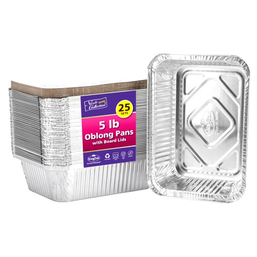 Nicole Home Collection Aluminum Pans With Lids - 25 Count - 5LB (10
