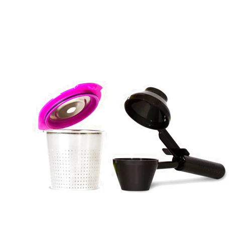 PERFECT POD Cafe Flow Stainless Steel Reusable Coffee Pod by Perfect Pod + EZ-Scoop (Bundle) - Compatible with Keurig and Select Single-Serve Coffee Makers