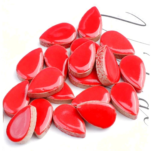 BTMIEY 1.1lb Raindrops Ceramics Mosaic Tiles for DIY Crafts Home Decoration, 0.47