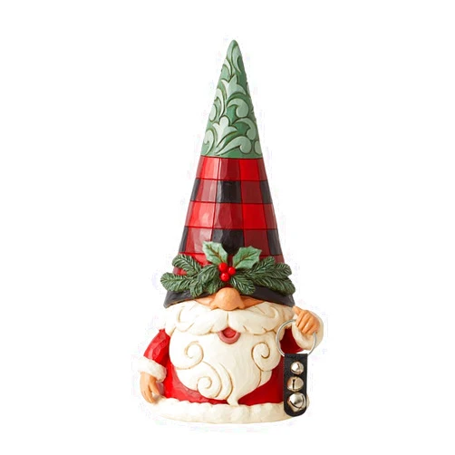 Enesco Jim Shore Heartwood Creek Four Seasons Highland Glen Gnome with Bells Figurine