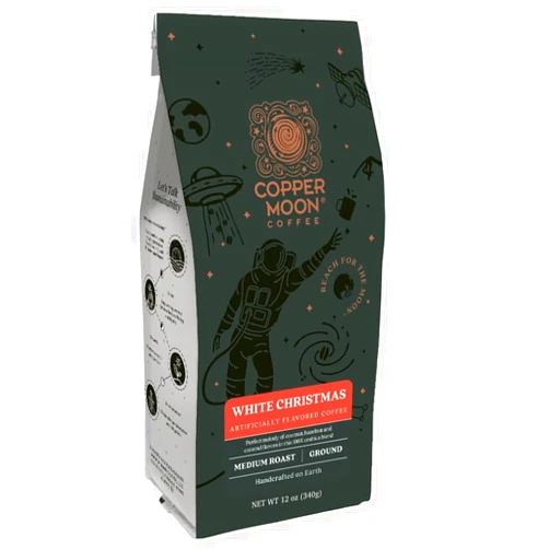 Copper Moon Ground Coffee, Medium Roast, White Christmas Blend, 12 Oz