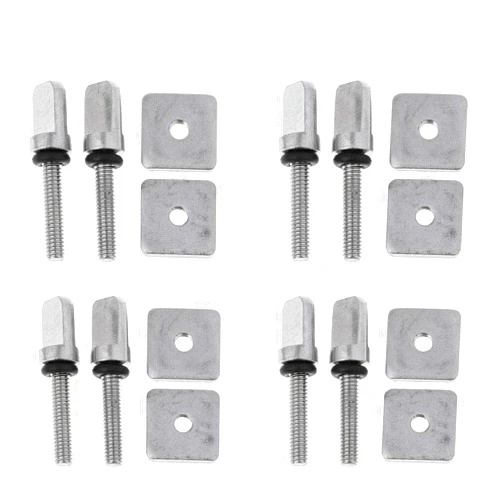 FASTROHY 8 Sets Stainless Steel Fin Bolt SUP Board Surfboard Longboard Screw and Plate