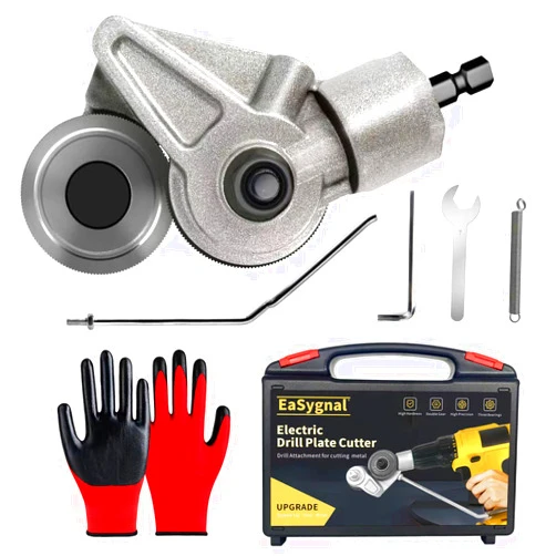 EASYGNAL Electric Drill Plate Cutter-Metal Cutter for Drill,DIY Sheet Metal Cutter Drill Attachment,Drill Cut Pro Metal Cutting Adapter,Sheet Metal Cutter for Color Steel Tile,Steel,Iron,Aluminum