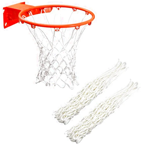 Y8HM 2Pcs Heavy Duty Basketball Net Replacement Fits Standard 12 Loop Basketball Hoop Net for Indoors and Outdoors Gym Equipment