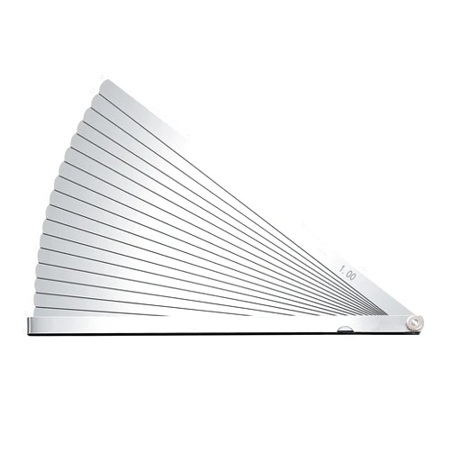 Rannb Metric Feeler Gauge Gap Measurement Tool 12-inch Long 17 Blades 0.02-1.00mm Thickness