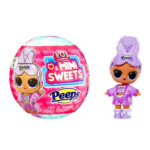 L.O.L. Surprise! LOL Surprise Loves Mini Sweets - Peeps Cozy Bunny with Collectible Doll, 7 Surprises, Spring Easter Theme, Peeps Limited Edition Small Doll - Great Toy Gift for Girls Age 4+