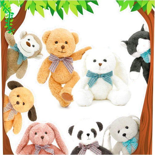 MaoGoLan 13 inch Stuffed Animals Bulk, 8 Pack Assorted Animals Plush Toy Set with Teddy Bear, Dog, Cat, Panda, Monkey & Bunnies for Kids, Baby Shower Decorations Party Favors