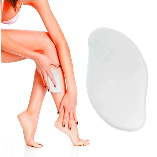 Crystal Hair Remover Reusable Crystal Hair Remover, Crystal Hair Remover for Men and Women, Exfoliate Hair Remover Tool, Hair Eraser for Back, Arms and Legs. (White)