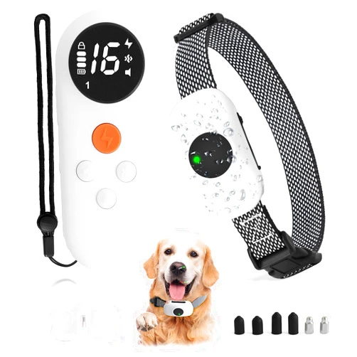 MODUSKYE Dog Shock Collar, MODUSKYE Vibration Dog Training Collar with Remote 1640FT Rechargeable RC E-Collar Waterproof Collars with 3 Training Modes Locked for All Dog Breeds, Sizes
