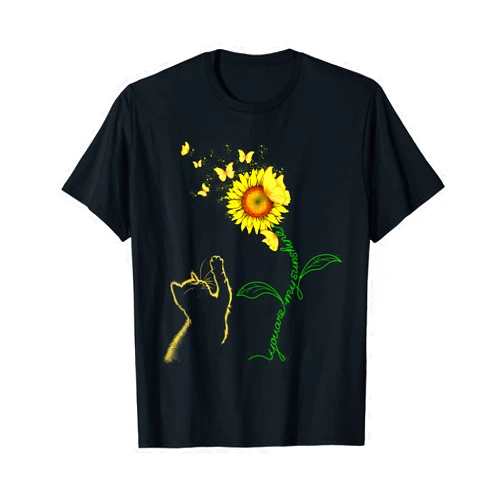 Cat Sunflower Lovers Clothing & Gifts Cat You Are My Sunshine T-Shirt Cats Tee Shirt Gifts T-Shirt for Men Women