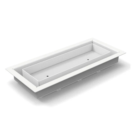 TRM Metal 3x10-Classic-White, Integrated Flush Floor-Matching Heavy-Duty Metal Vent Register,Made in Canada