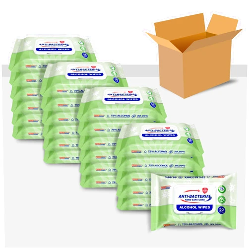 Germisept Advanced 75% Alcohol Antiseptic Hand Sanitizer Multipurpose Wipes ((50 Count x 24 Pack = 1200 Wipes))