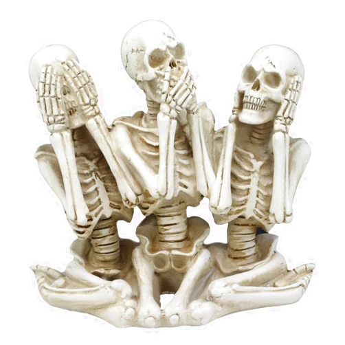 Ebros Gift Ebros Gothic Whimsical See Hear Speak No Evil Gossiping Sisters Female Lady Skeletons Statue 6