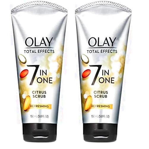 Olay Facial Cleanser by Olay Total Effects Refreshing Citrus Scrub Face Cleanser, 5 Ounce (Pack of 2)