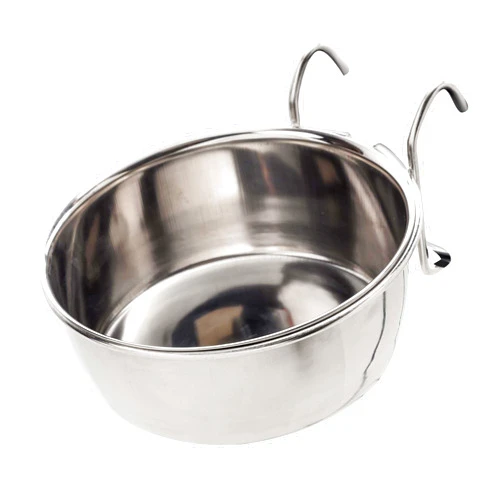 SPOT Ethical Pet SPOT Stainless Steel Coop Cup, Perfect Bowls for Cages and crates 20-Ounce pet Food Bowl. for Birds, Dogs, Cats, and Reptiles. (6011)