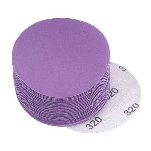 uxcell 30Pcs 3-Inch Purple Sanding Discs 320 Grits Hook and Loop Professional Aluminum Oxide Sand Paper Wet Dry Polish for Wood Metal Paint Finishing