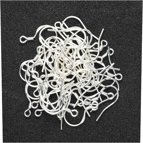 HOLLOSPORT 48Pcs/24Pairs 925 Sterling Silver Earring Hooks Hypoallergenic Silver Jewelry Making Supplies Findings Ear Wires Fish Hooks Nickel Free