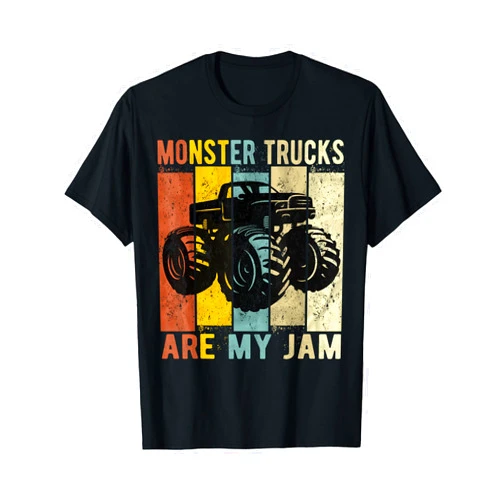 Vintage Monster Trucks Are My Jam Cool Engines Monster Trucks Are My Jam Vintage Retro Monster Truck T-Shirt