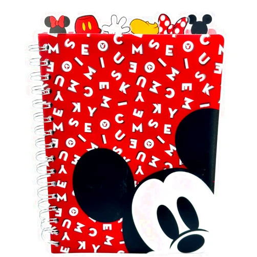 Innovative Designs Disney Minnie and Mickey Mouse Journal Notebook, Spiral Bound, 144 Lined Pages, 8 x 7 inches, Red