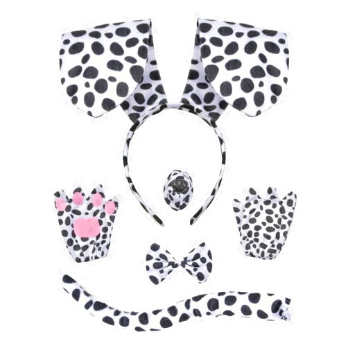 Abitoncc Adults Halloween Animal Costume Set – Tiger, Dalmatian, Dachshund, Giraffe, Leopard & Pig Dress Up Kit with Headband