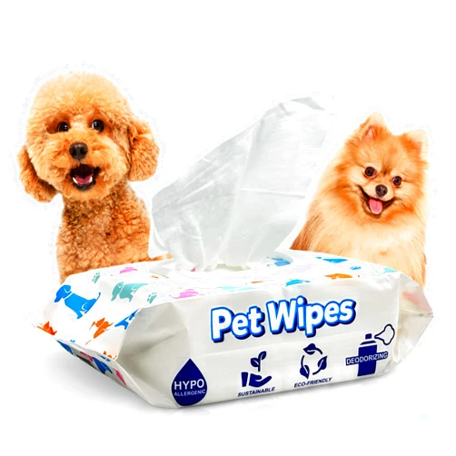 Pets Depot 100 Gentle Puppy Wipes for Butt and Paws - Hypoallergenic, Easy to Use for Dog and Cat Cleaning and Deodorizing - Wet Grooming Wipes to Sanitize your Pet's Toys
