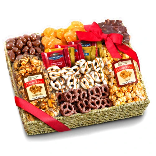 A Gift Inside Chocolate, Caramel and Crunch Grand Gift Basket