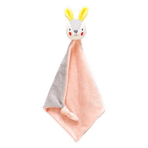 Petit Collage Organic Cotton Newborn Baby Blanket, Pink Bunny – Soft, Cuddly Blanket for Newborns, Babies and Toddlers, Measures 14.25” x 18” – Cuddly Toy Made of 100% Organic Cotton