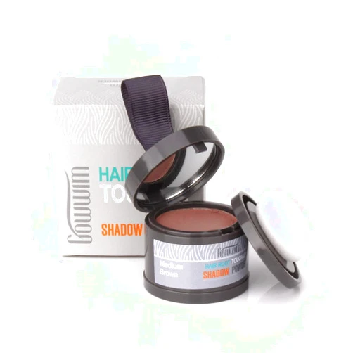 Ciwich Hairline Powder - Natural Root Touch Up With Puff, Instantly Cover Thin Hair, For Eye Shadow, Face & Body Shadow Powder, Hair Powder For Men & Women, 4g, Medium-Brown
