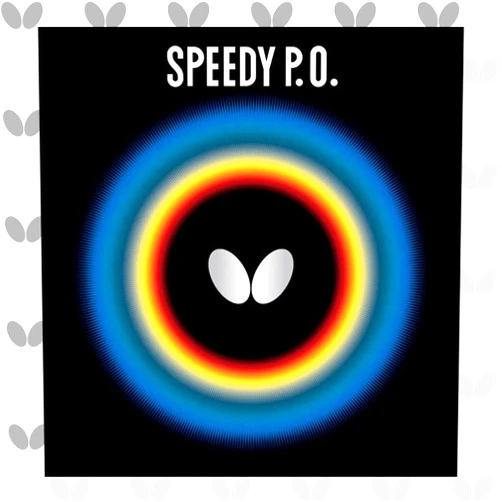 Butterfly Speedy P.O. Table Tennis Rubber | Butterfly Table Tennis Rubber | 1.9 mm | Red or Black | 1 Pips Out Table Tennis Rubber Sheet | Professional Table Tennis Rubber