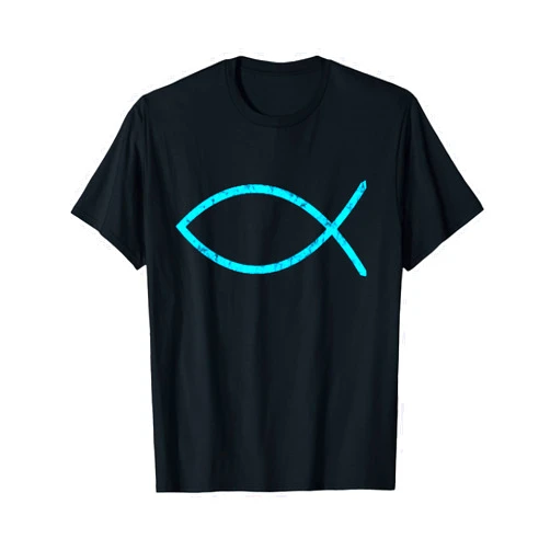 Christianity Jesus Christ Ichthy Fish Church Jesus Fish Ichthus Ichthy Emblem Christian Faith Symbol T-Shirt