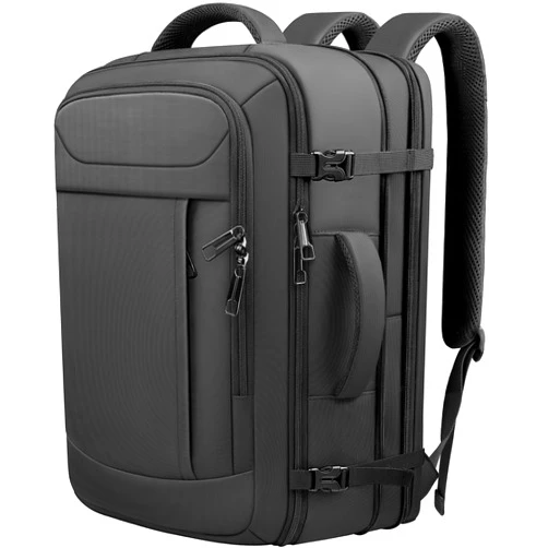 JARWAM Extra Large Travel Backpack with LifetimeWarranty, Expandable Carry On Backpack with Waterproof Wet Pocket for Men Women, Anti-Theft TSA Flight Approved 18 Inch Laptop Duffel Bag for Travel, Black