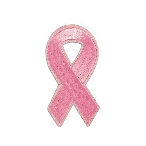 Fundraising For A Cause | Pink Ribbon Sew-On/Iron-On Patches - Breast Cancer Awareness Ribbon Sew-On/Iron On Patch (2 Patches)