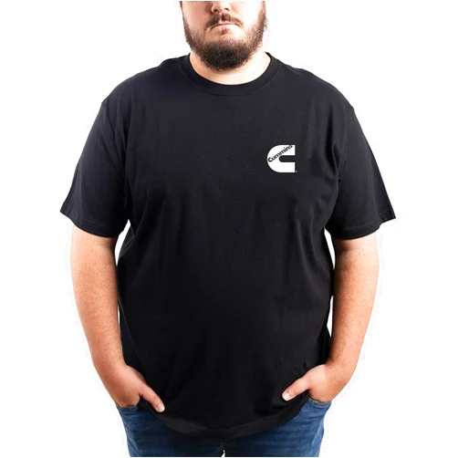 Cummins Men's Standard Short Sleeve T-Shirt, Black, Medium