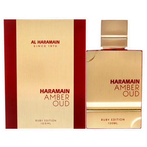 Al Haramain Amber Oud Ruby Edition - Arabian Perfume for Women and Men - Unisex Amber Perfume - Long Lasting Perfume for Men and Women - 3.4 oz