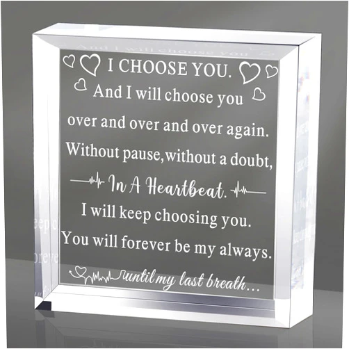 Yulejo To My Man Gift for Him Anniversary Birthday Gifts for Boyfriend I Love You Gift for Him Fiance Husband Keepsake for Groom Engagement Wedding Valentine Christmas Father's Gift Day (Romantic Style)