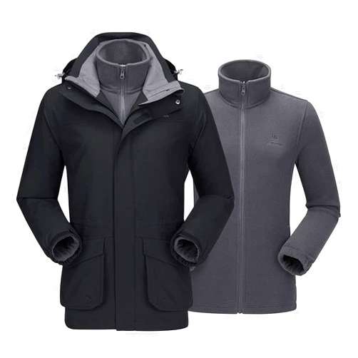 CAMEL CROWN Mens 3-in-1 Ski Jacket Waterproof Winter Coat Warm Mountain Snow Jacket for Rain Outdoor Hiking