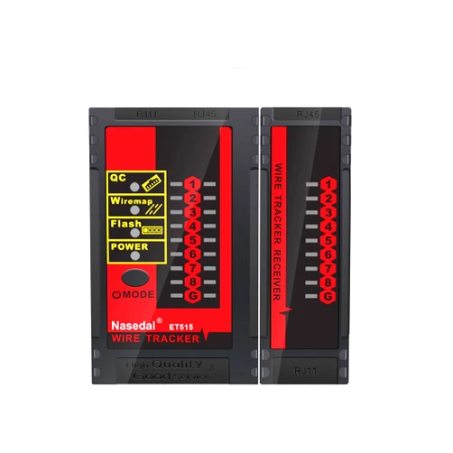 Nasedal Network Cable Tester Telephone & Continuity Tester Ethernet Cable Mapper for RJ45/RJ11/RJ12/CAT5/CAT6/POE Test UTP/STP Network Test Tool (ET515)