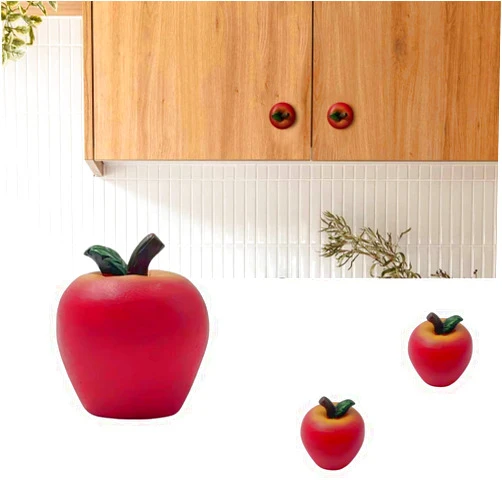 Amyoxu Fall Decor Harvest Apple Drawer Pulls Thanksgiving Resin Cabinet Knobs Handles Country Kitchen Home Decor (Pack of 6)