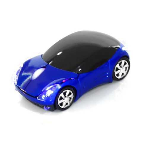 ASHATA 2.4G Mouse Car Mouse with USB Reciver 1600DPI Optical Mouse for PC Computer Laptop Tablet, High Cute Mouse for Win XP//Win7/ME/2000/for Mac OS (Blue)