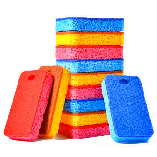 METUUTER 12-Count Scrub Sponge Kitchen Sponge Heavy Duty, Cellulose Sponges with Scouring Pads Dual-Sided Dishwashing Sponge for Kitchen and Household Use
