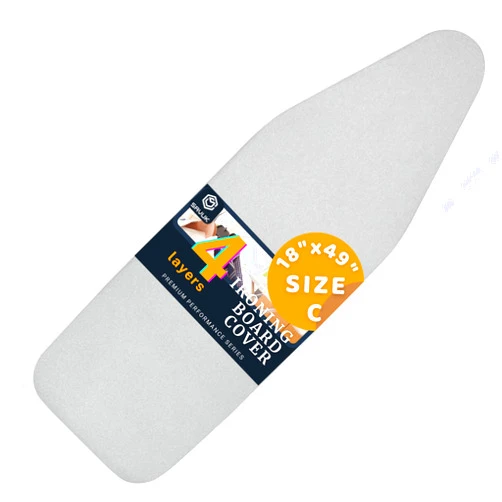 SAVUK Ironing Board Cover and Pad Standard Size 18x49 inch,Large Extra Wide, Adjustable Elastic Edge Fit, Extra Thick, Heat Reflective, Non Stick Scorch and Stain Resistant (18