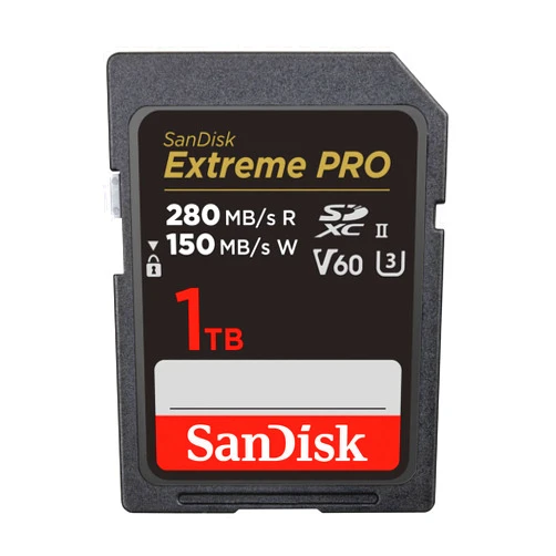 SanDisk 1TB Extreme PRO SDXC UHS-II Memory Card - C10, U3, V60, 6K, 4K UHD, SD Card - SDSDXEP-1T00-GN4IN