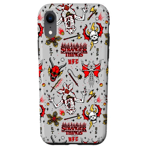 Stranger Things iPhone XR Stranger Things Demogorgon Hellfire Club Pattern Case