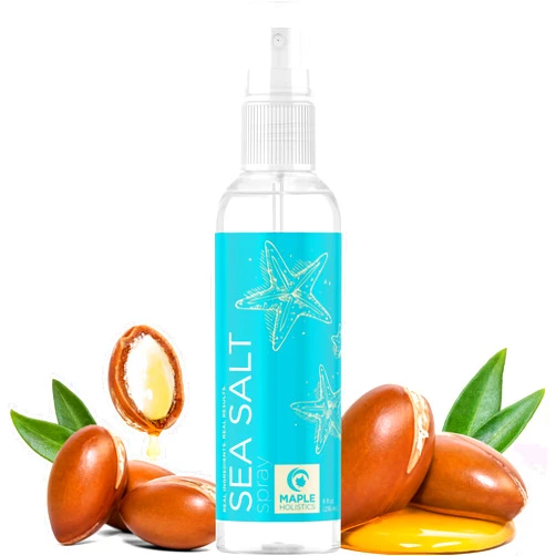 Maple Holistics Volumizing Sea Salt Spray for Hair - Texturizing Beach Waves Spray & Hair Mist Curl Activator - Non Sticky Styling Beach Hair Spray for Men and Women with Nourishing Sea Kelp Extract and Argan Oil 8oz