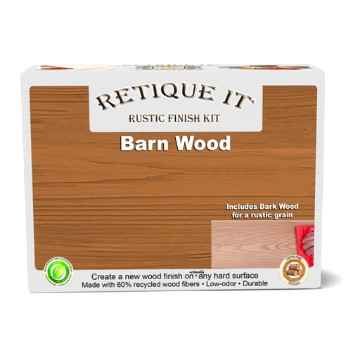 Retique It Gel Stain Liquid Wood Kits Real Paintable Wood. Great Companion to Chalk Finish Paint, Milk Paint, Furniture Paint. (1x Reg, Rustic Finish, 35 Barn Wood)